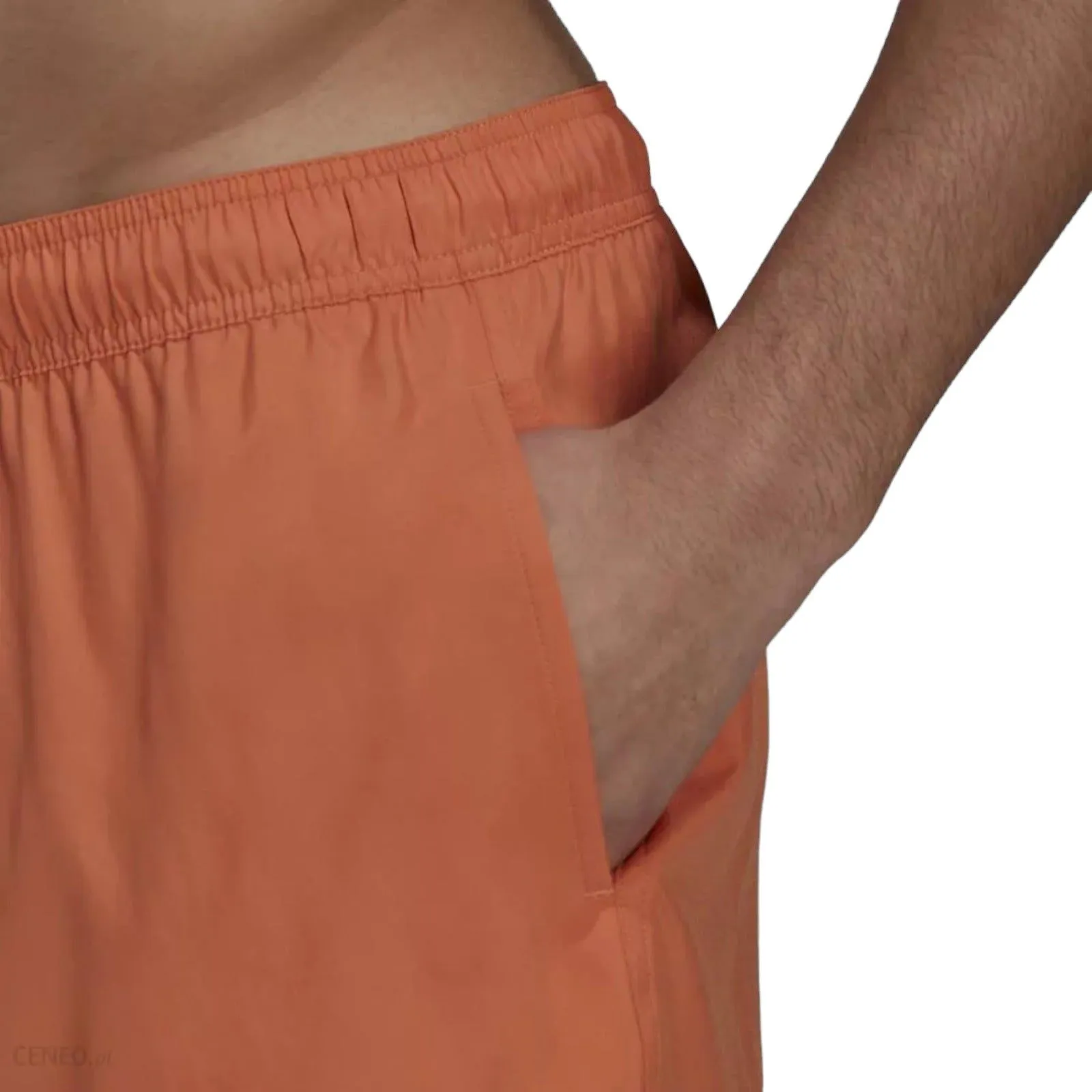 adidas Classic Length Logo Swim Shorts - Orange