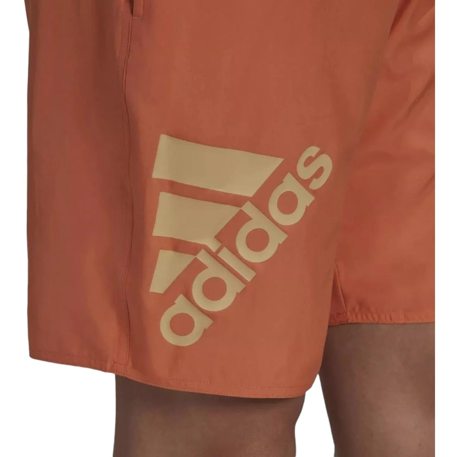 adidas Classic Length Logo Swim Shorts - Orange