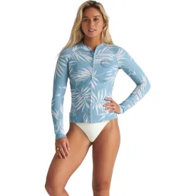 Billabong Womens Peeky 2mm Wetsuit Jacket - Blue Palms