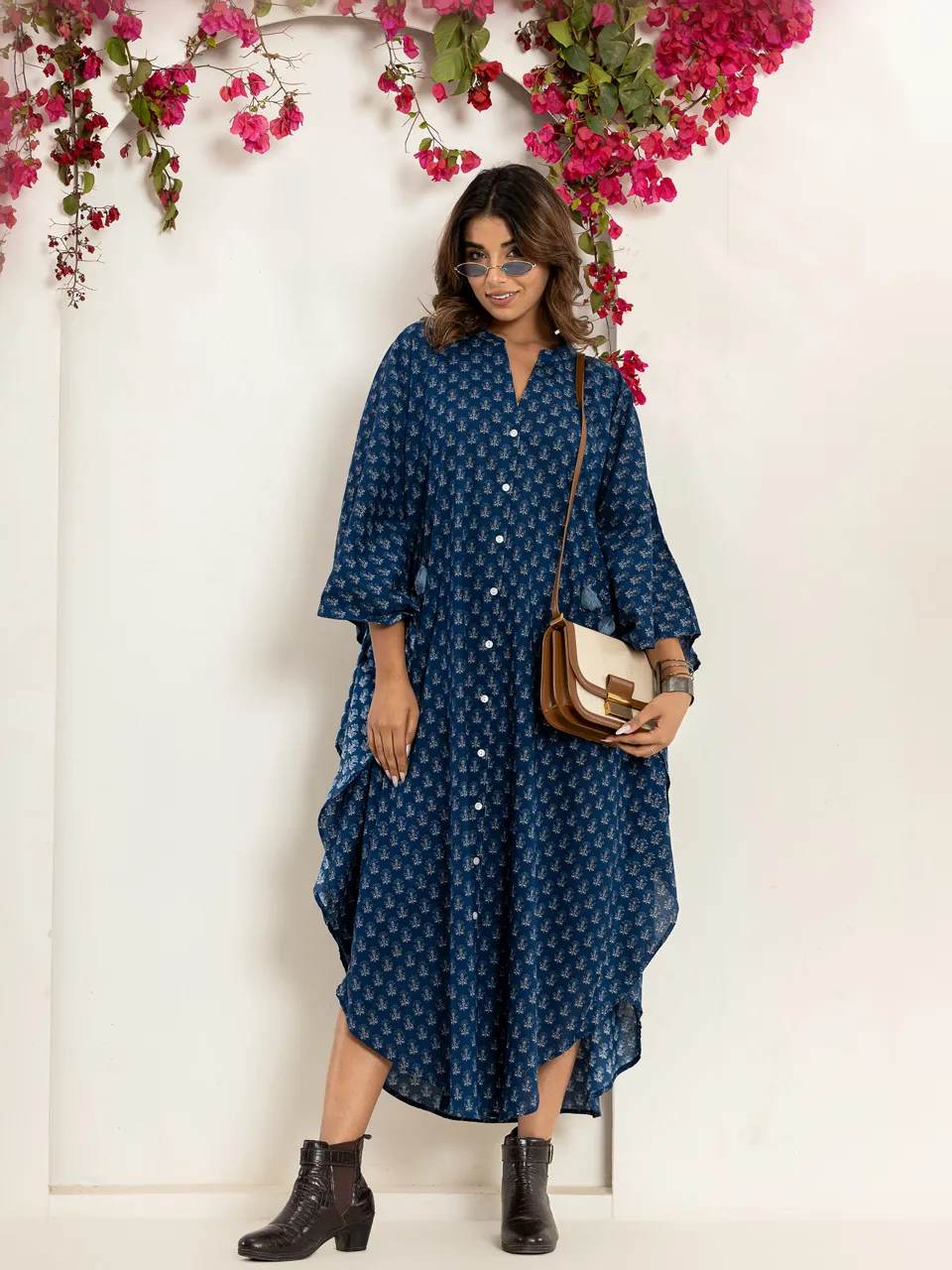 Blue raven Pure Cotton kaftan shirt dress