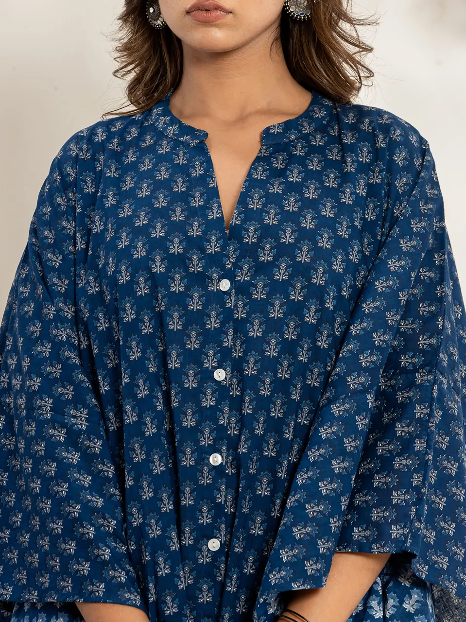 Blue raven Pure Cotton kaftan shirt dress