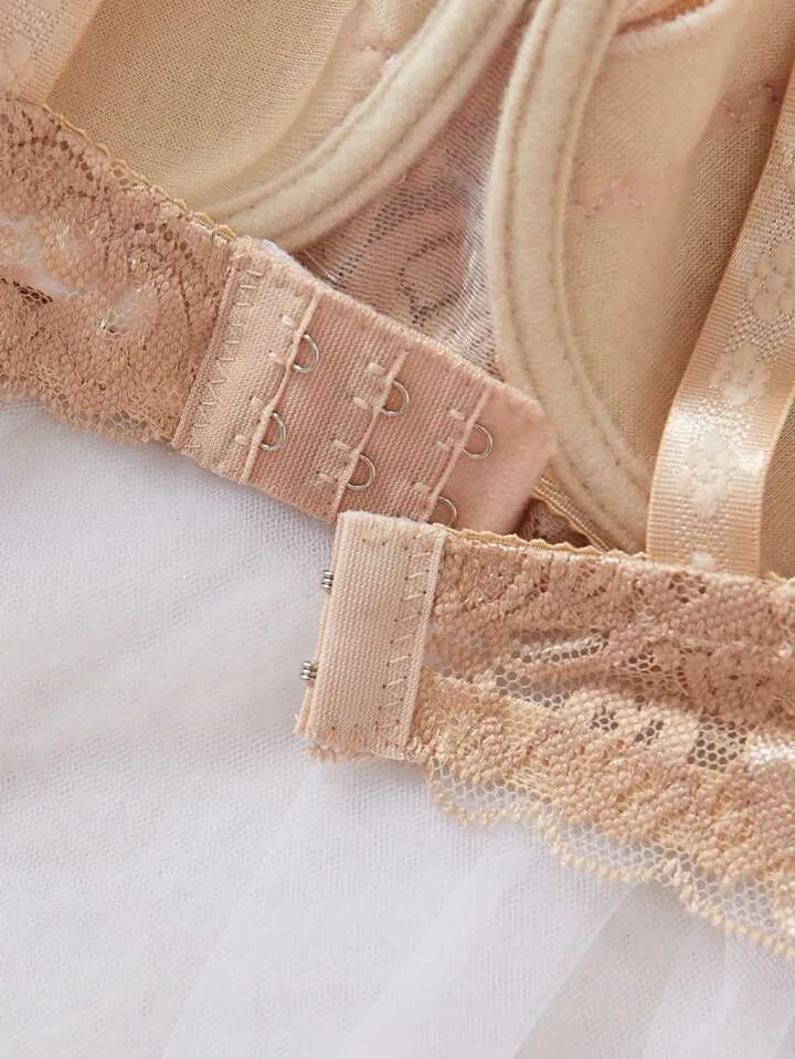 Bralette Pack of Two Red and Beige Women's Intimates Bras