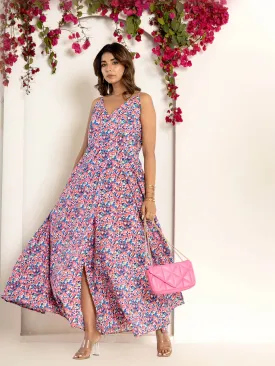 Breezy Multi Flower Pure Cotton Maxi