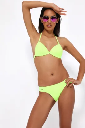 Bright Lime Triangle Padded Bikini Set