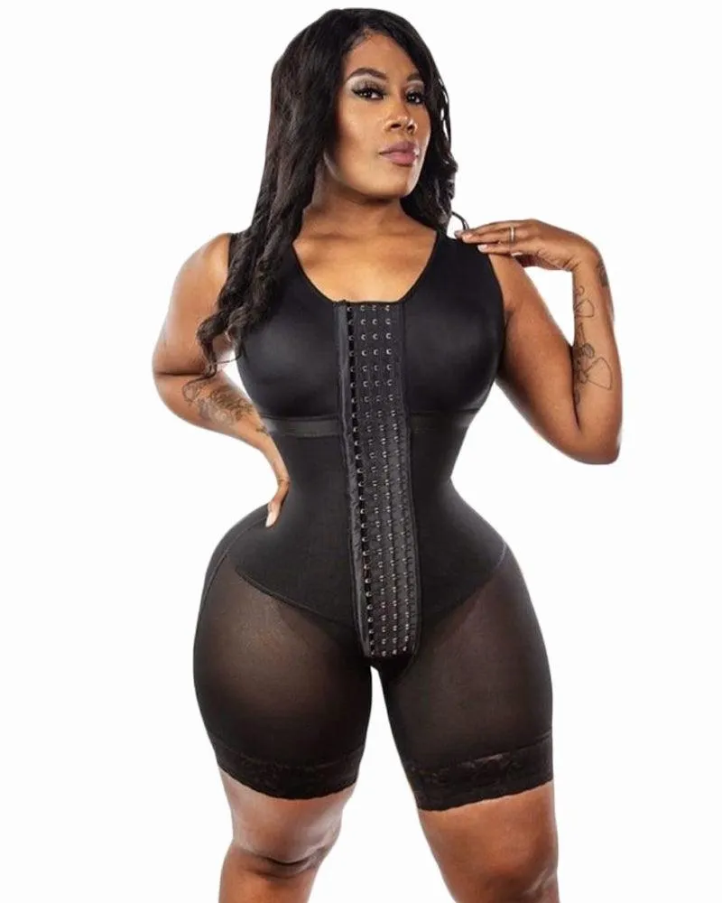 Compression Garments Tummy Control Fajas Adjustable Hook And Eye Front Closure Women Shapewear Post Liposuction