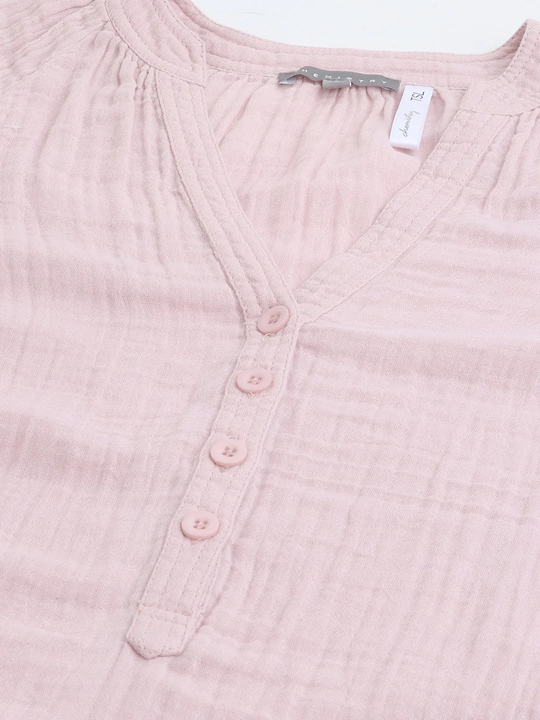 Crinkle Double Crepe Cotton Pop Over Lounge Dress