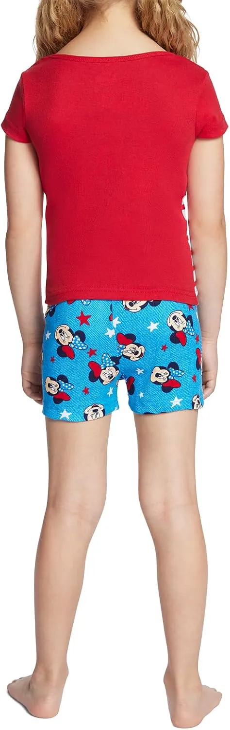 Disney Girls' 2-Piece Snug-fit Cotton Pajama Set, Soft & Cute for Kids