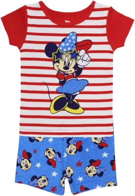 Disney Girls' 2-Piece Snug-fit Cotton Pajama Set, Soft & Cute for Kids
