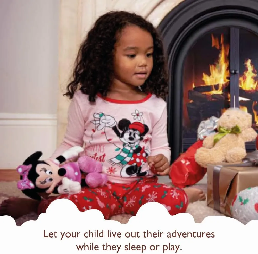Disney Girls' 2-Piece Snug-fit Cotton Pajama Set, Soft & Cute for Kids