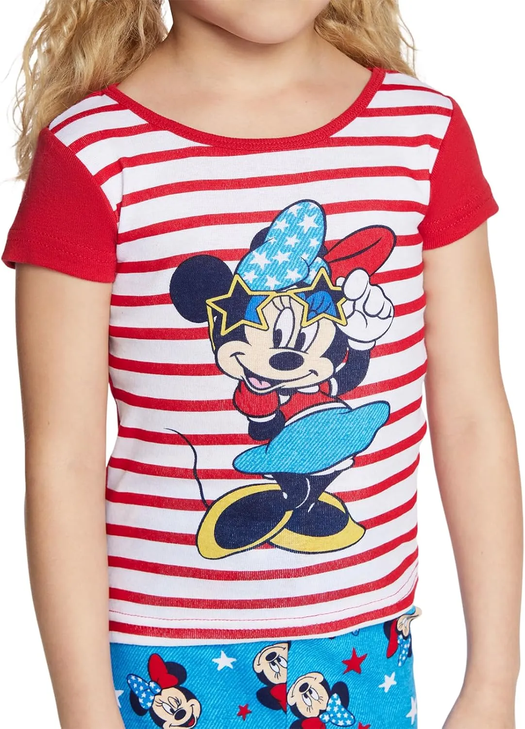 Disney Girls' 2-Piece Snug-fit Cotton Pajama Set, Soft & Cute for Kids
