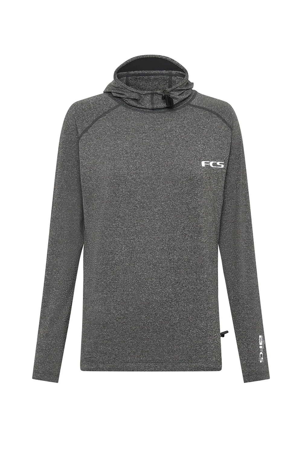 FCS Mens Essential Hooded Long Sleeve Rash Vest