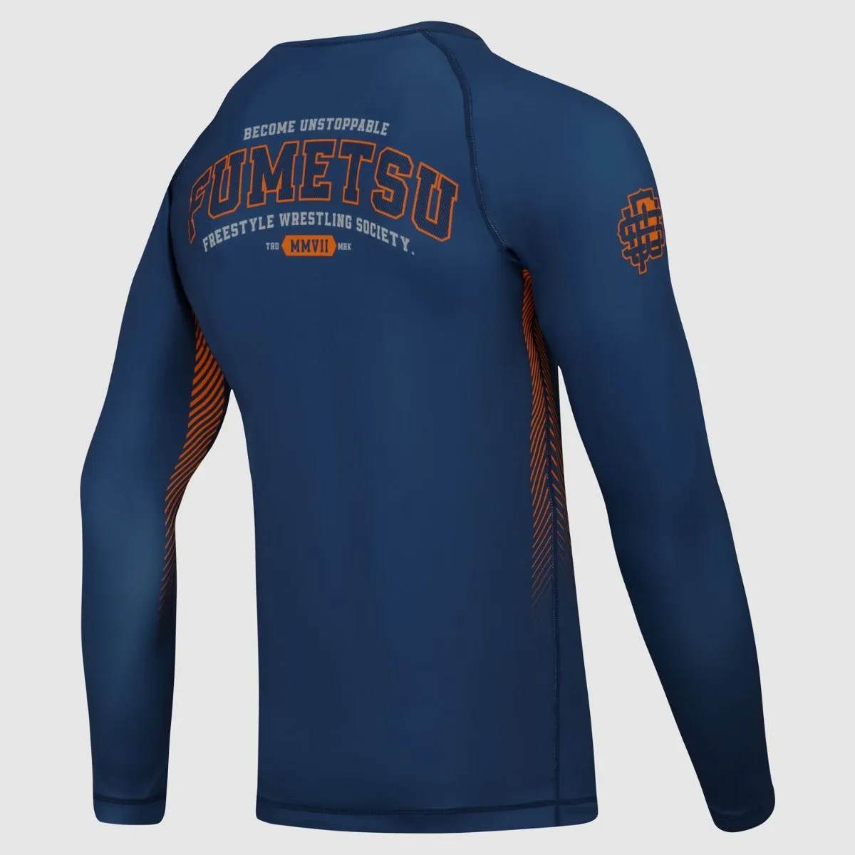 Fumetsu Varsity Long Sleeve Rash Guard Navy
