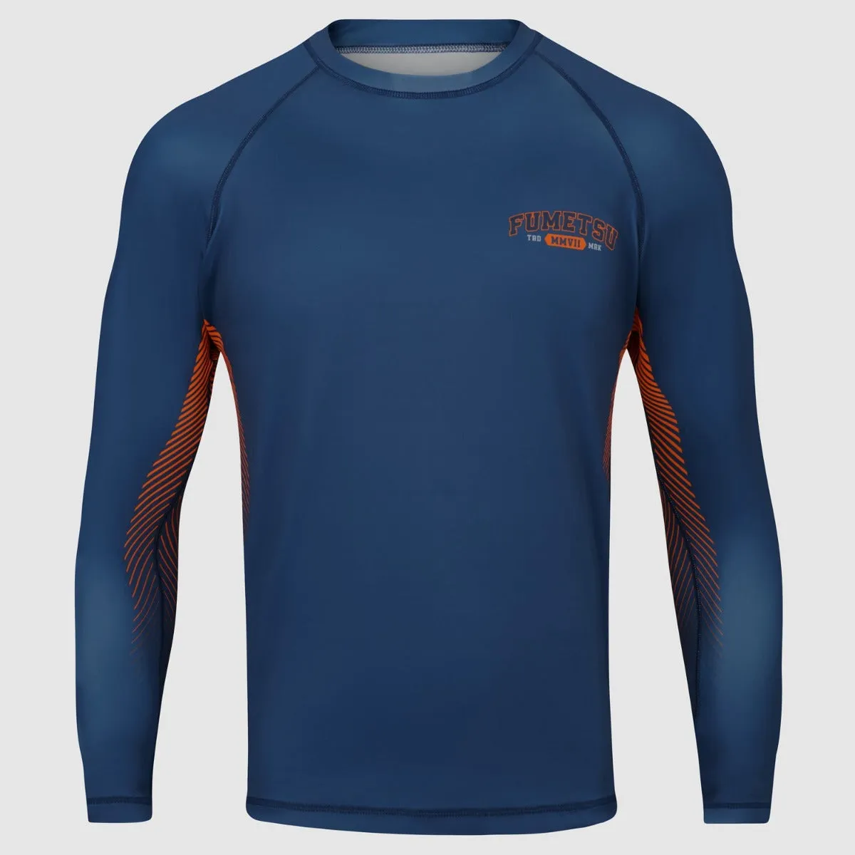 Fumetsu Varsity Long Sleeve Rash Guard Navy