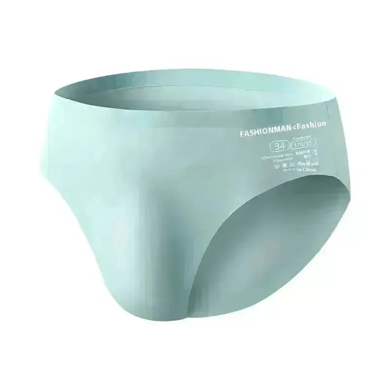 Ice Silk Men's Underwear Summer Seamless Briefs