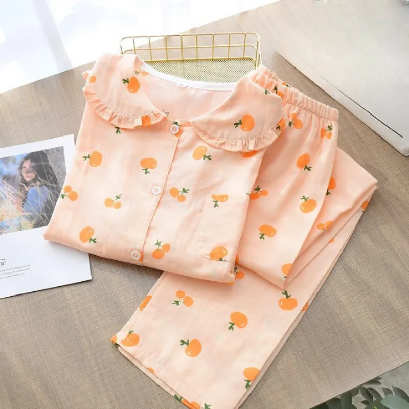 Japanese Style Two-Piece Pajama Set