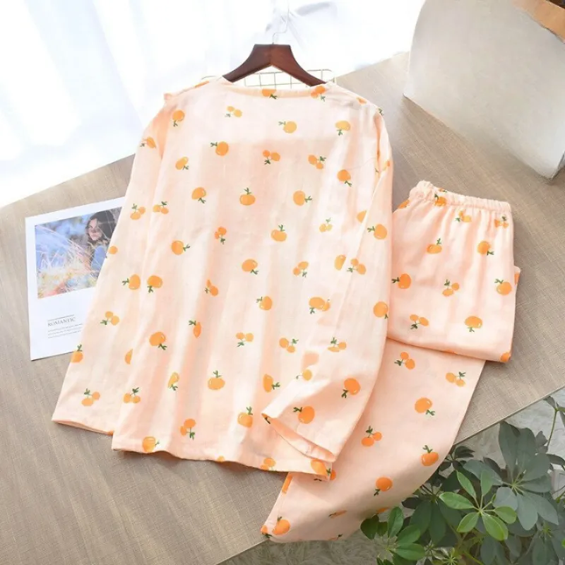 Japanese Style Two-Piece Pajama Set