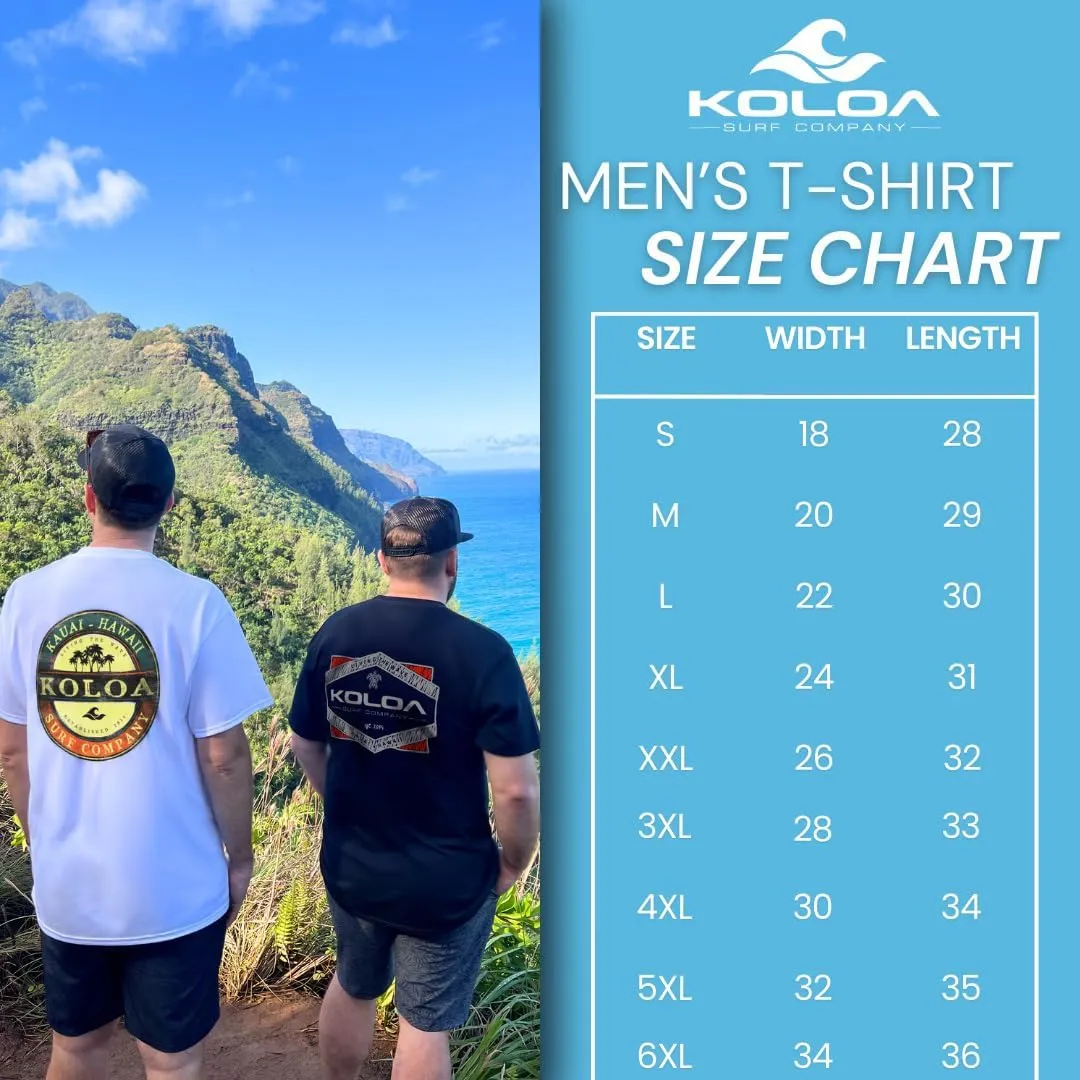 Koloa Surf Mens ol' Koloa Logo Heavyweight Cotton T-Shirt in Reg Big and Tall