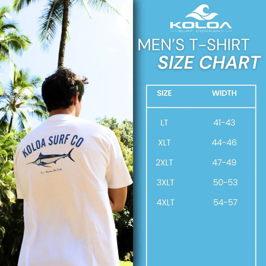 Koloa Surf Mens ol' Koloa Logo Heavyweight Cotton T-Shirt in Reg Big and Tall