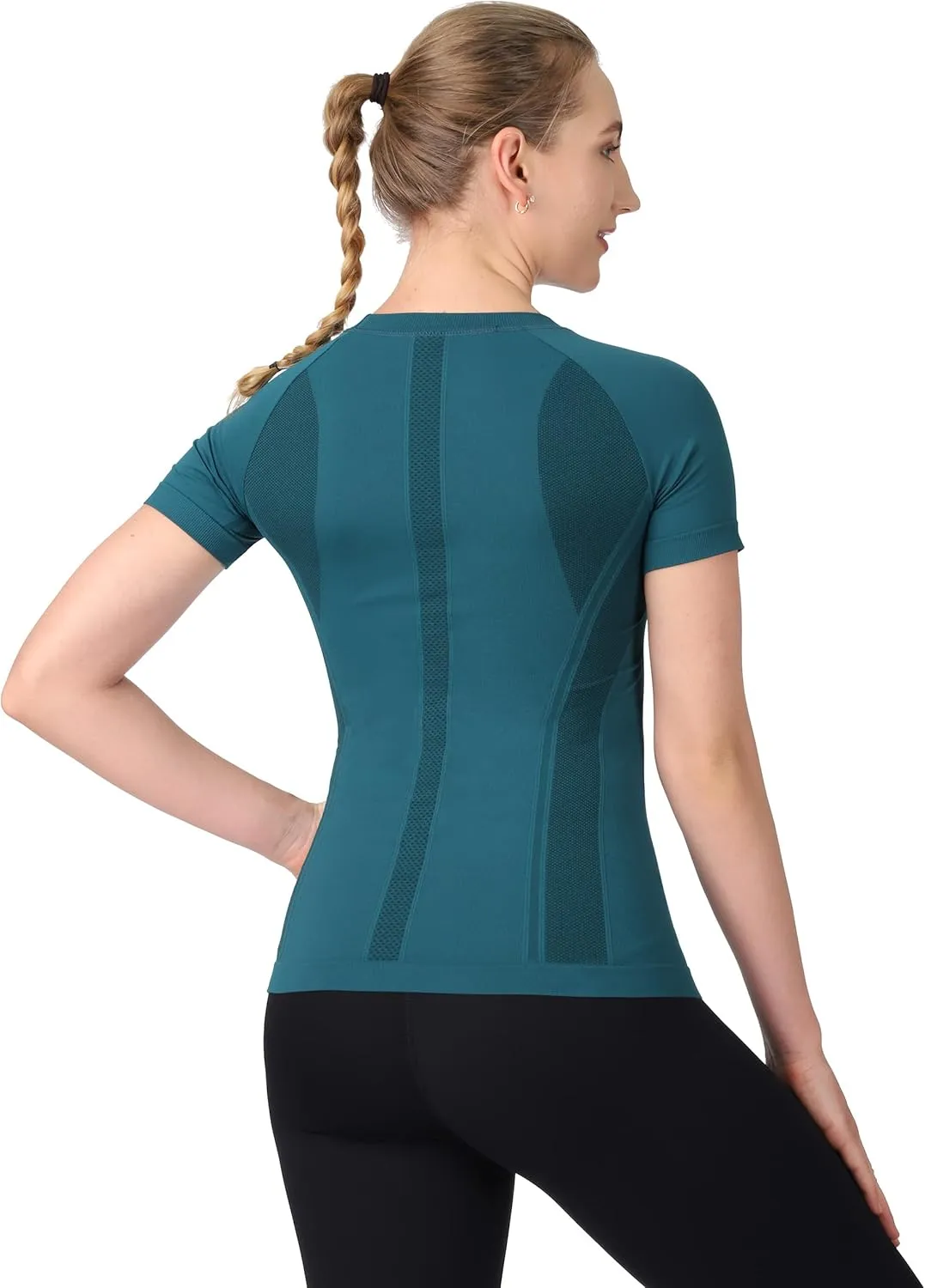 MathCat Workout Shirts for Women Short Sleeve, Workout Tops for Women, Quick Dry Gym Athletic TopsSeamless Yoga Shirts