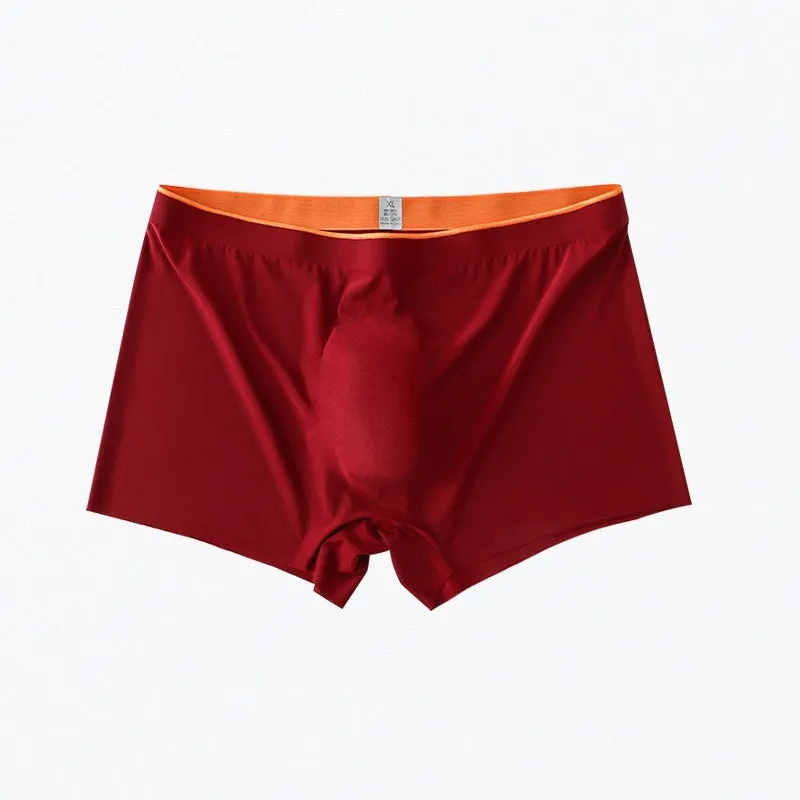 Men's Ice Silk Seamless Boxers