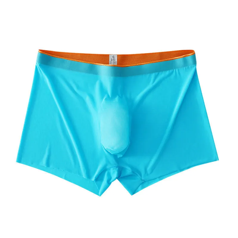 Men's Ice Silk Seamless Boxers