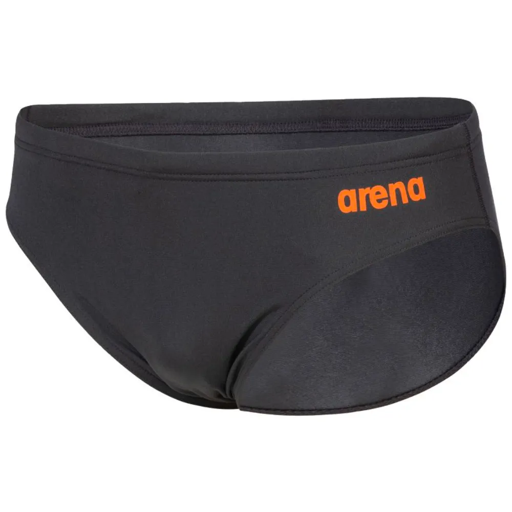 MEN'S TEAM SWIM BRIEF SOLID - ASPHALT/NESPOLA