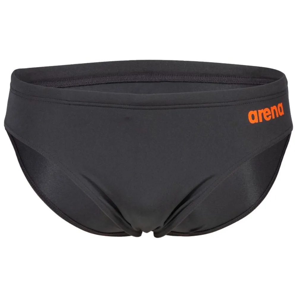MEN'S TEAM SWIM BRIEF SOLID - ASPHALT/NESPOLA
