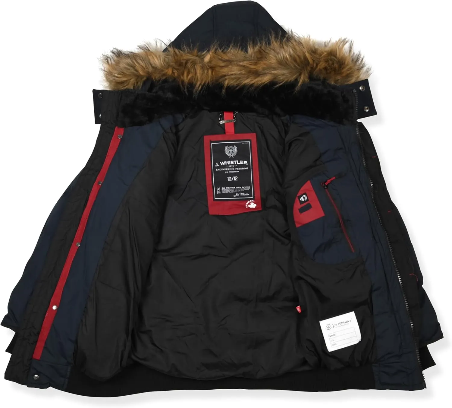 Milano Boys Bomber Jacket Waterproof Puffer Coat with Removable Hood and Faux Fur Trim Sizes 4-20