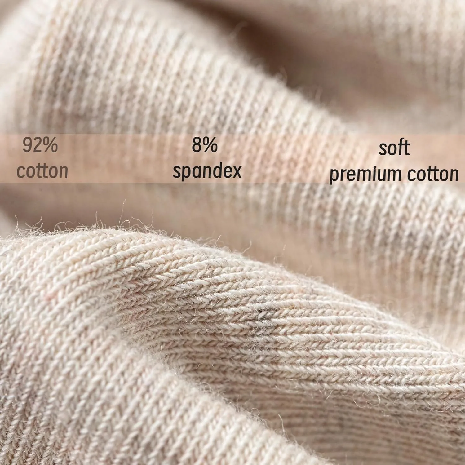 Ndoobiy 6 Pairs Womens Crew Socks Soft Cotton Boot Socks Size 6-9 9-11 Above Ankle Socks