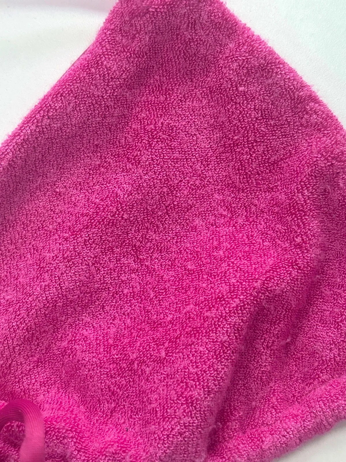 Neena Pink Terry Cloth Triangle Bikini Small