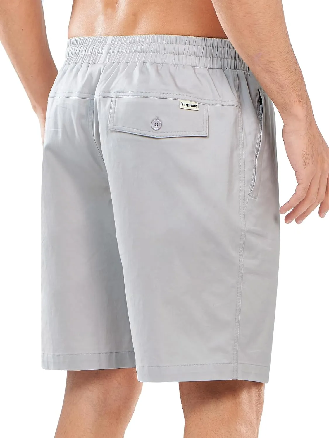 NORTHYARD Men's Casual Shorts-Cotton 9" Golf Work Summer Beach Hiking Shorts with Pockets