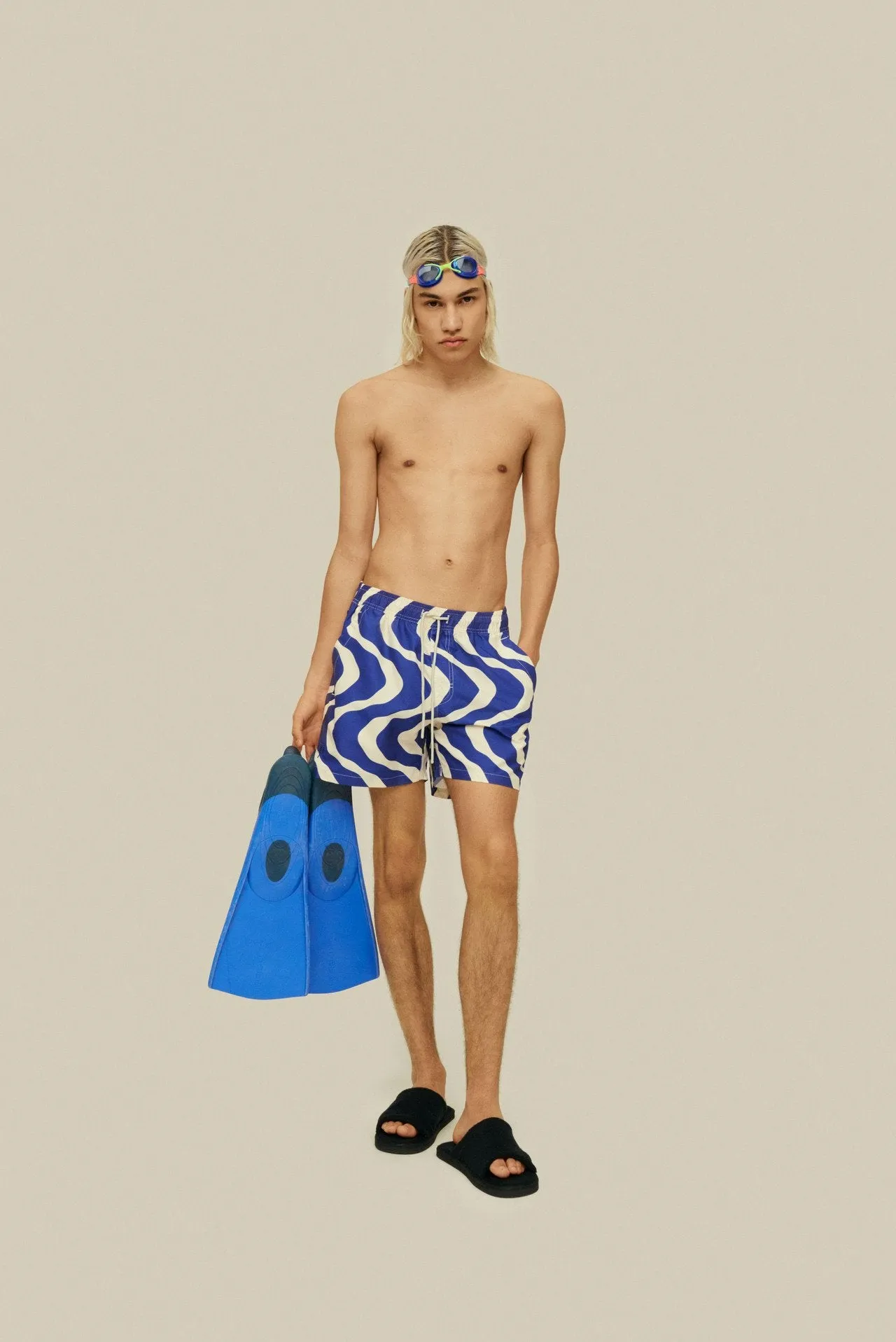 OAS Blue Rippling Swim Short