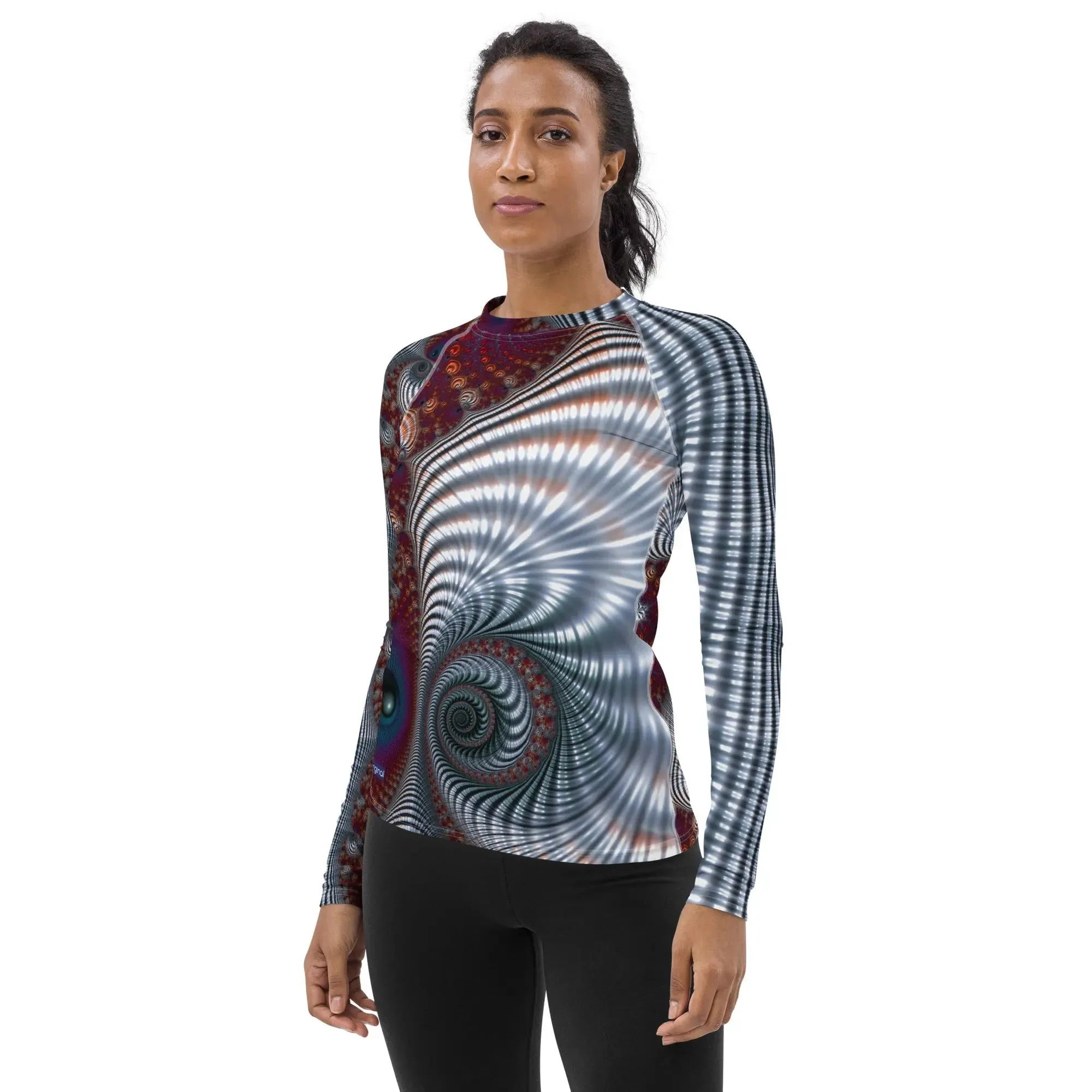 "Fractal Seashell" Collection - Women's Rash Guard