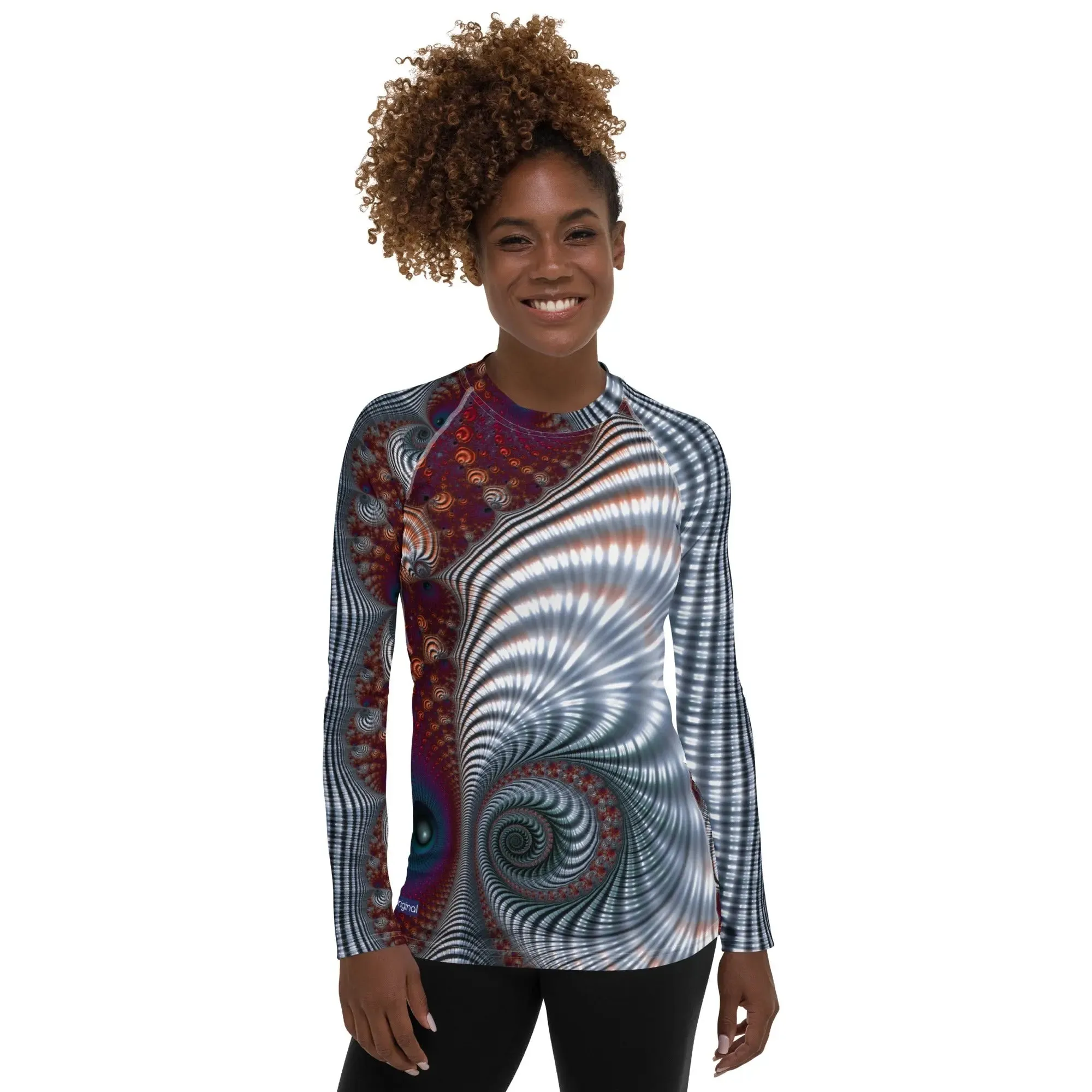 "Fractal Seashell" Collection - Women's Rash Guard