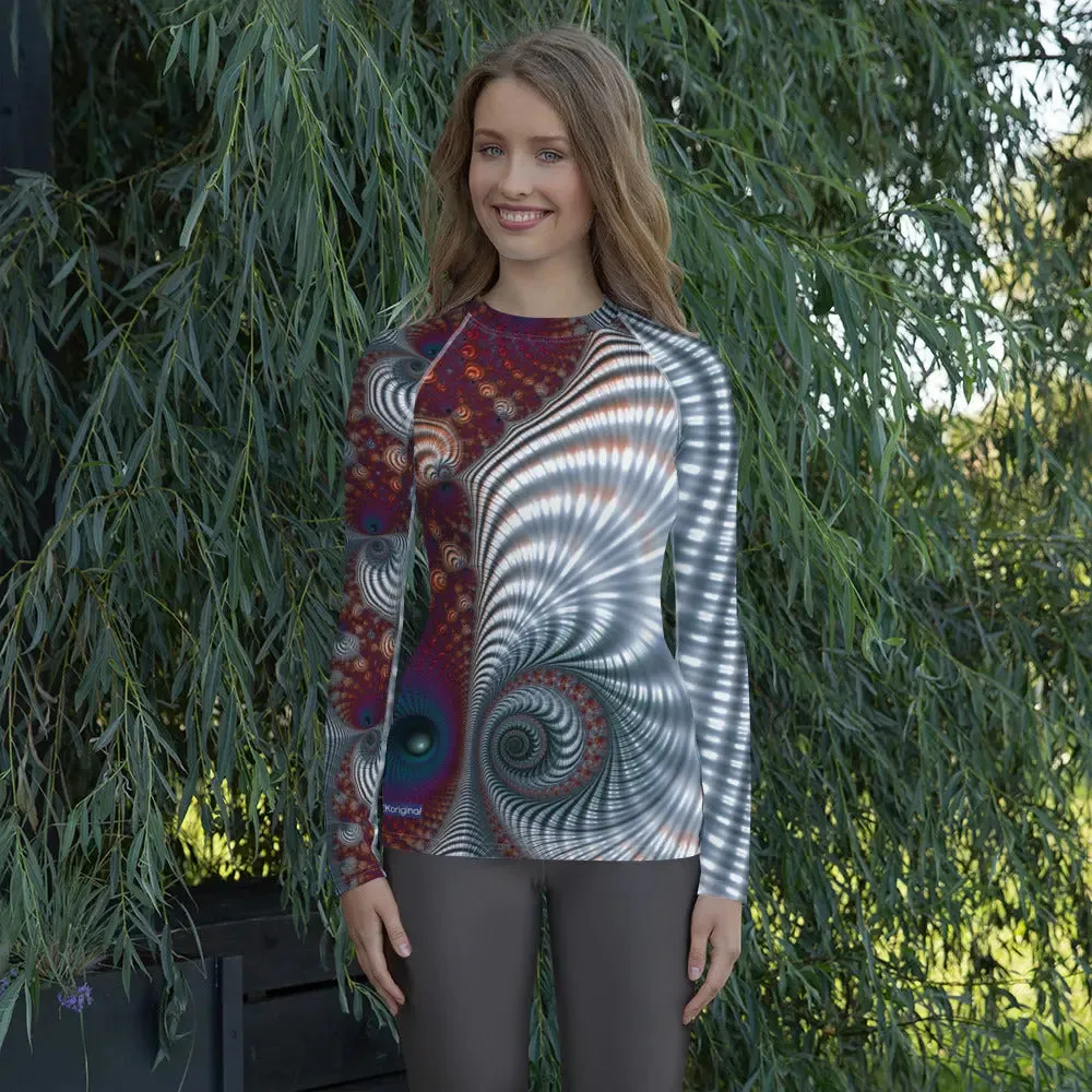 "Fractal Seashell" Collection - Women's Rash Guard