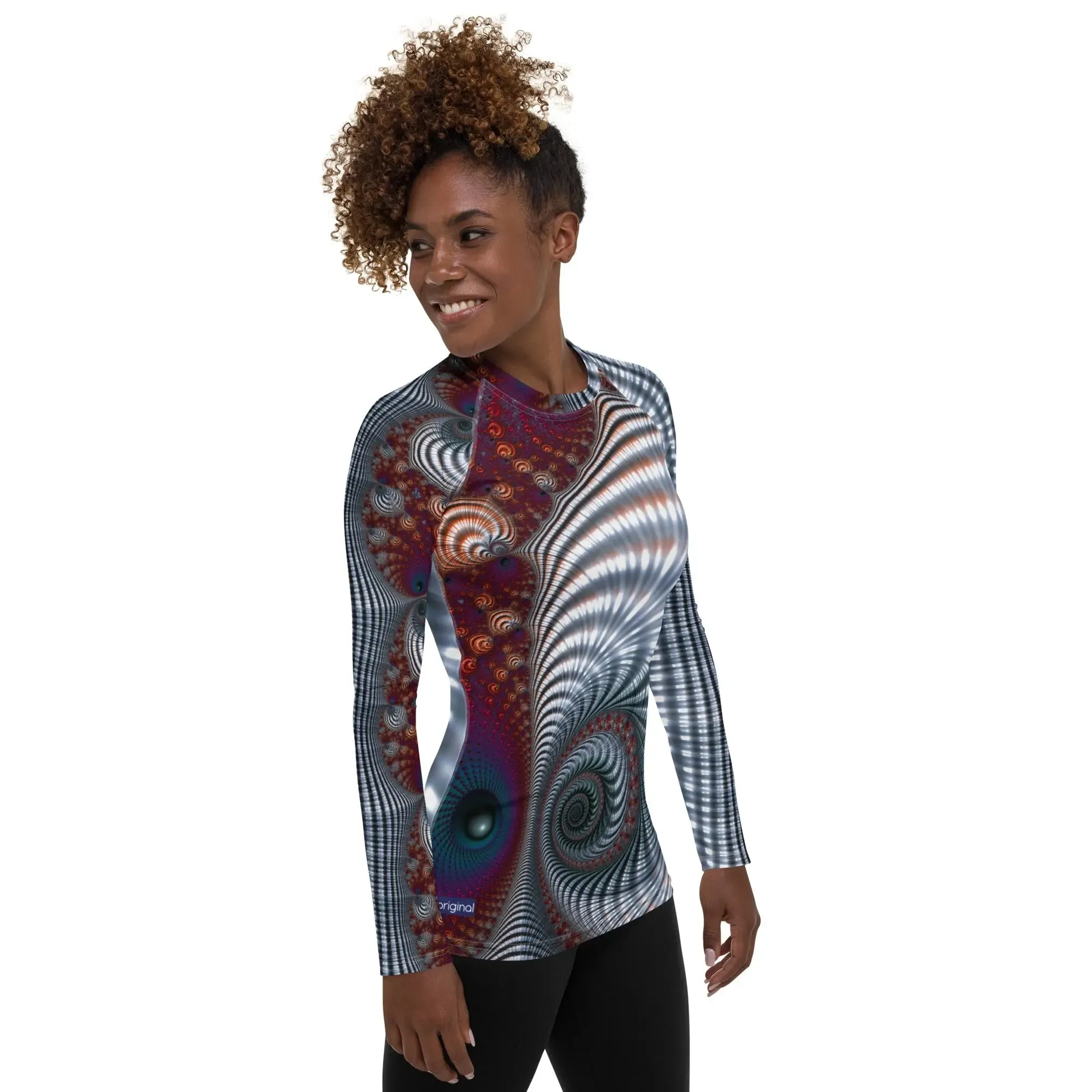 "Fractal Seashell" Collection - Women's Rash Guard