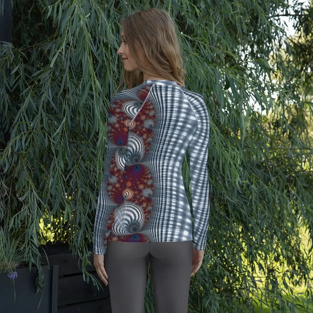 "Fractal Seashell" Collection - Women's Rash Guard