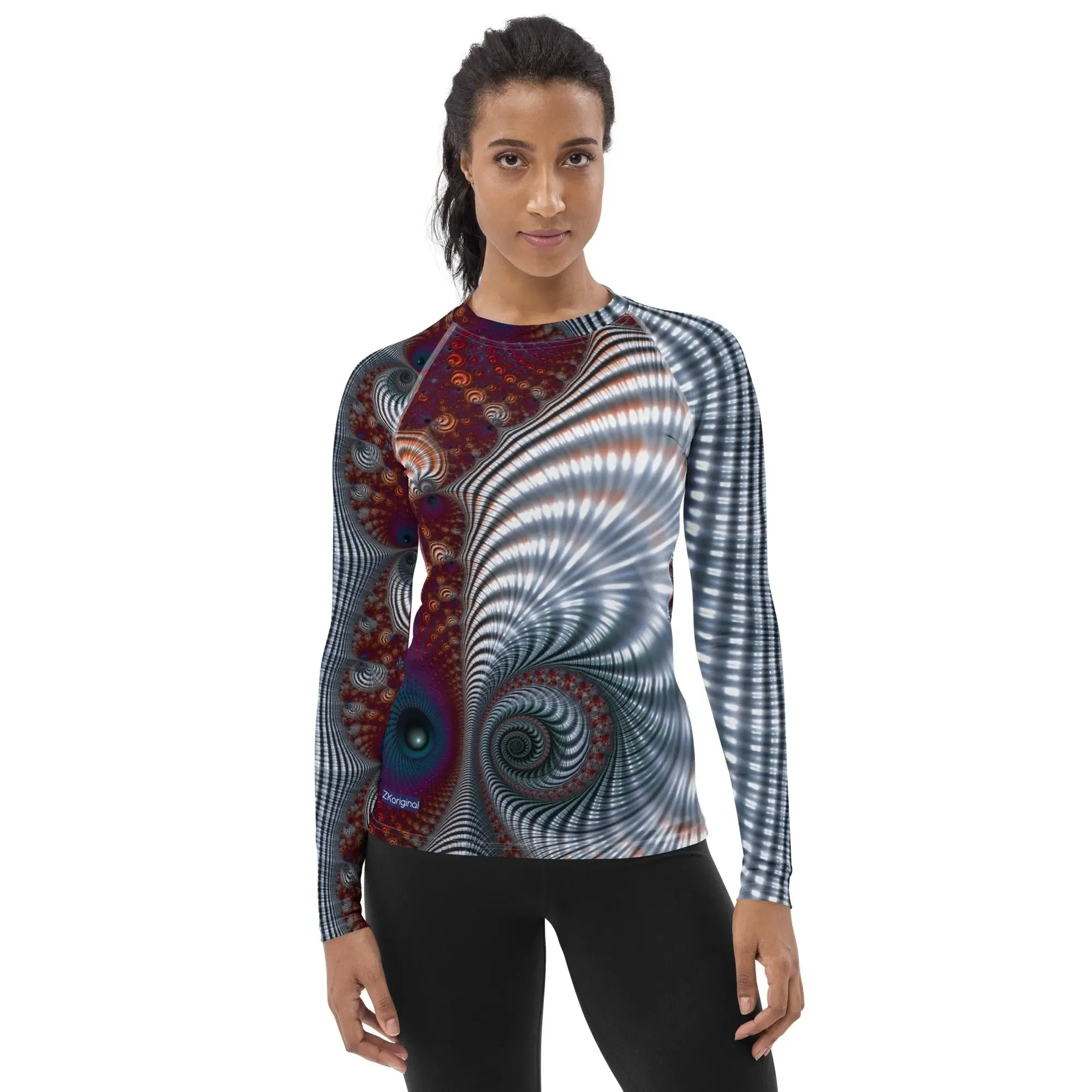 "Fractal Seashell" Collection - Women's Rash Guard