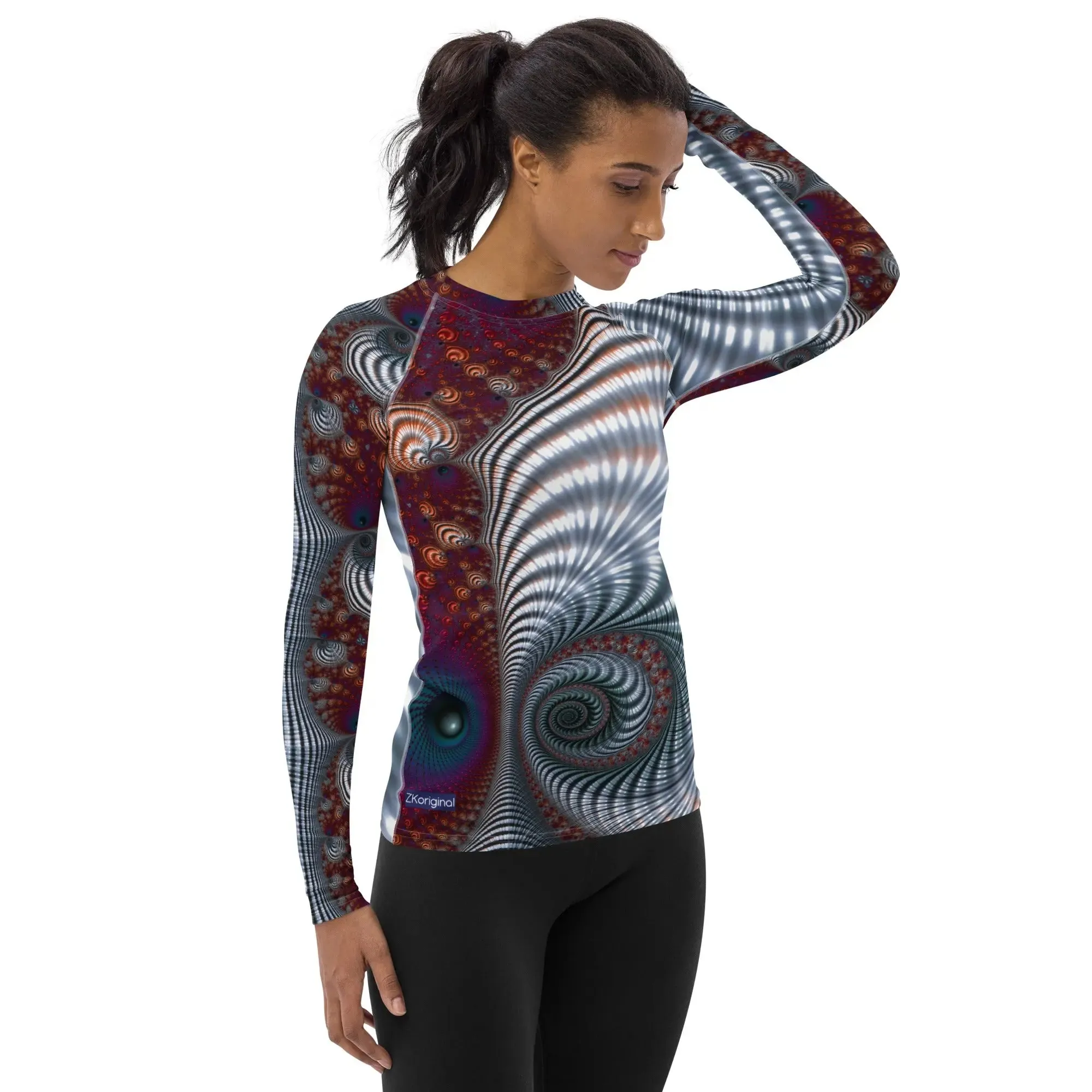 "Fractal Seashell" Collection - Women's Rash Guard