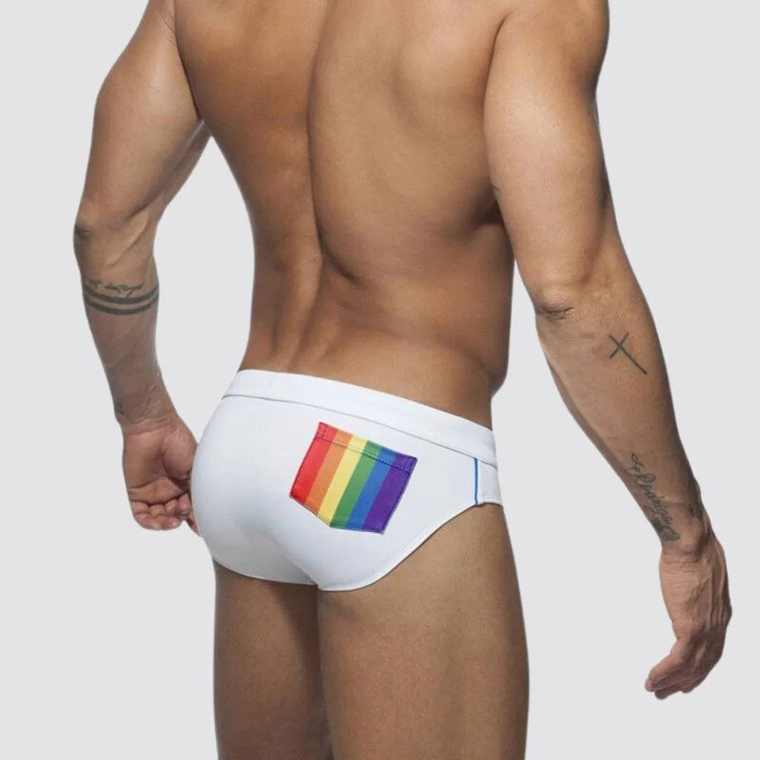 Rainbow Pocket Swim Briefs