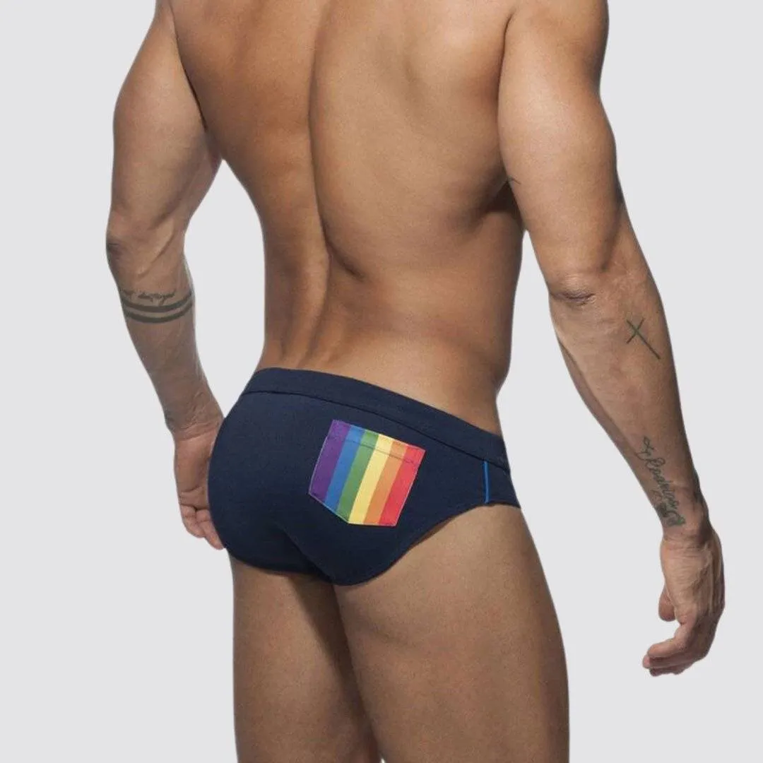 Rainbow Pocket Swim Briefs