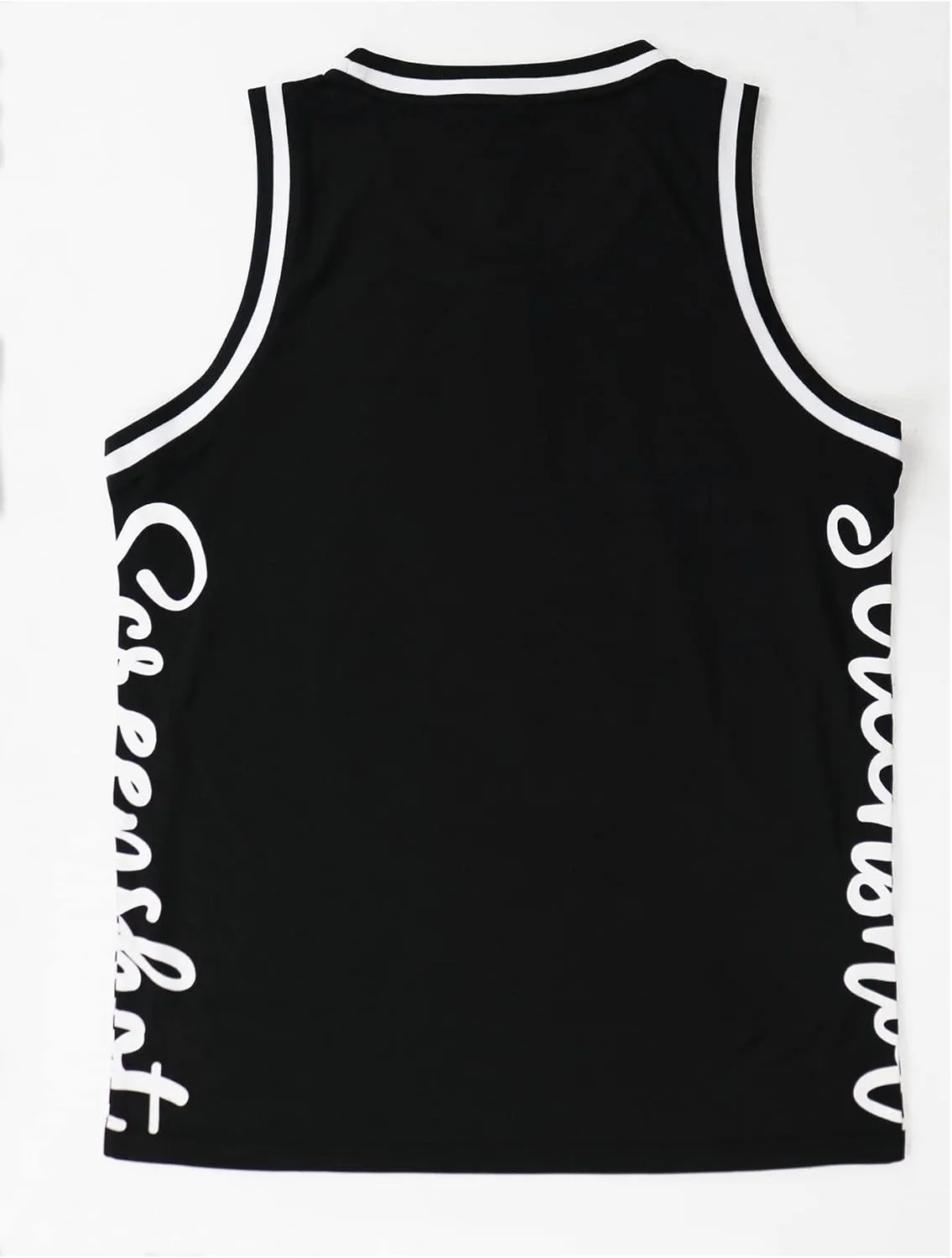 SCREENSHOT Mens Hip-Hop Premium Urban Sreetwear Fashion Jersey Top - NYC Style Basketball Sports Team Color Mesh Tops