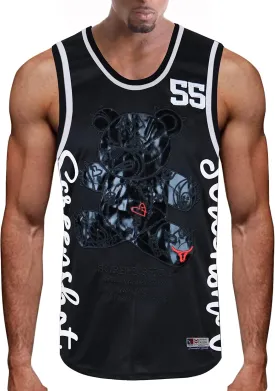 SCREENSHOT Mens Hip-Hop Premium Urban Sreetwear Fashion Jersey Top - NYC Style Basketball Sports Team Color Mesh Tops