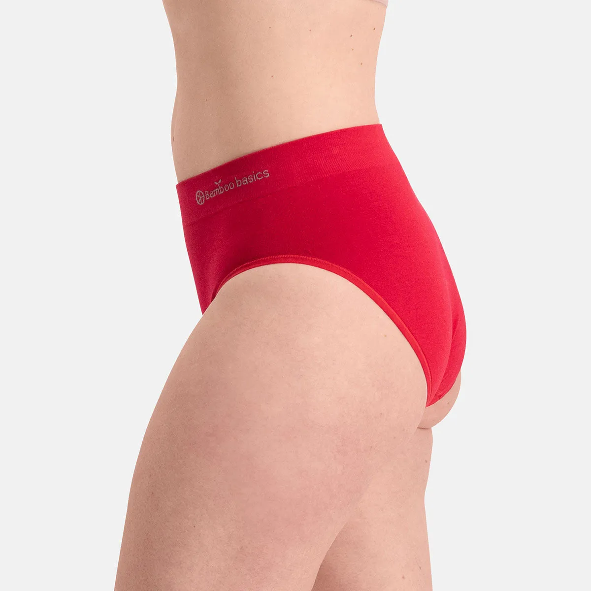 Seamless Full Briefs Belle (3-pack) - Rood
