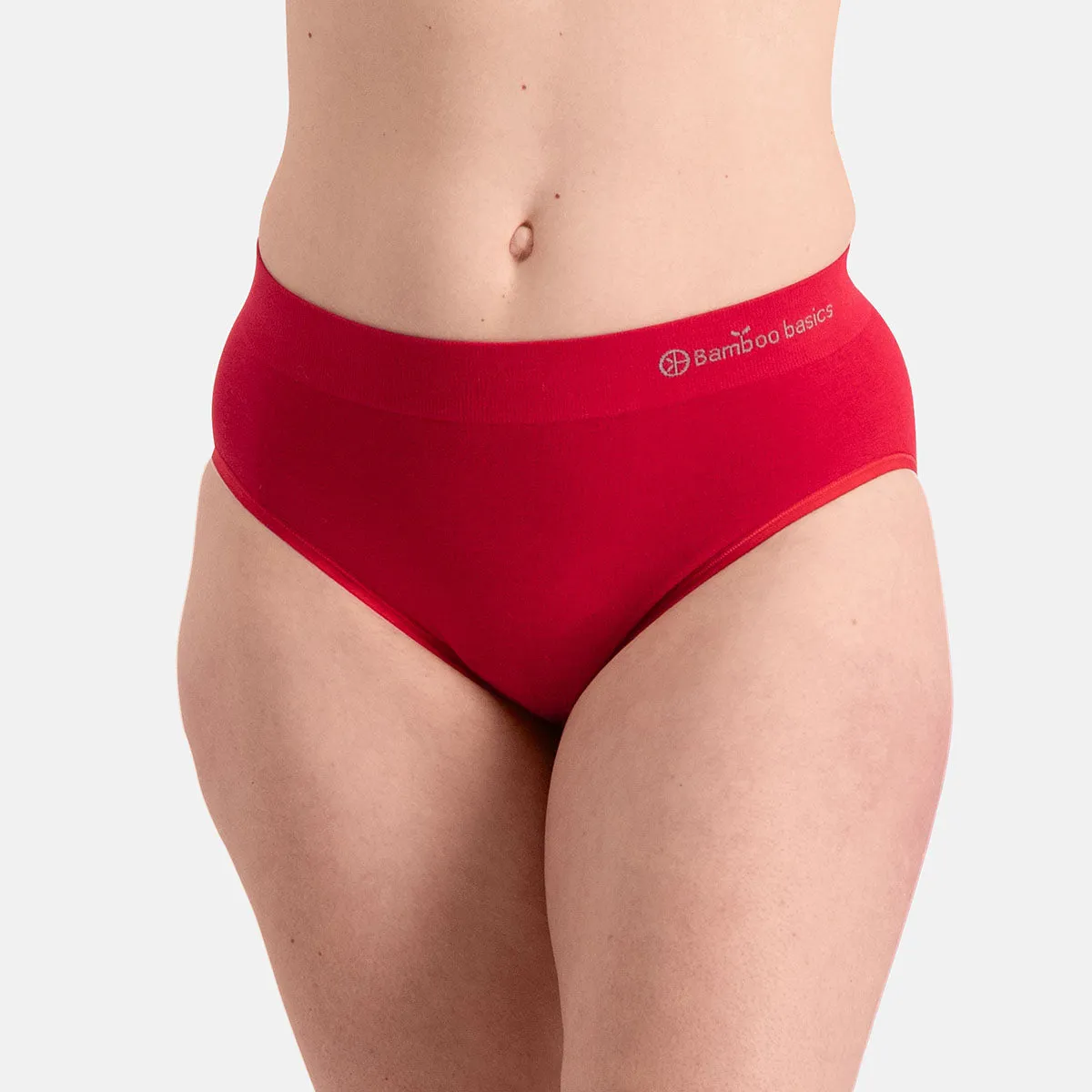 Seamless Full Briefs Belle (3-pack) - Rood