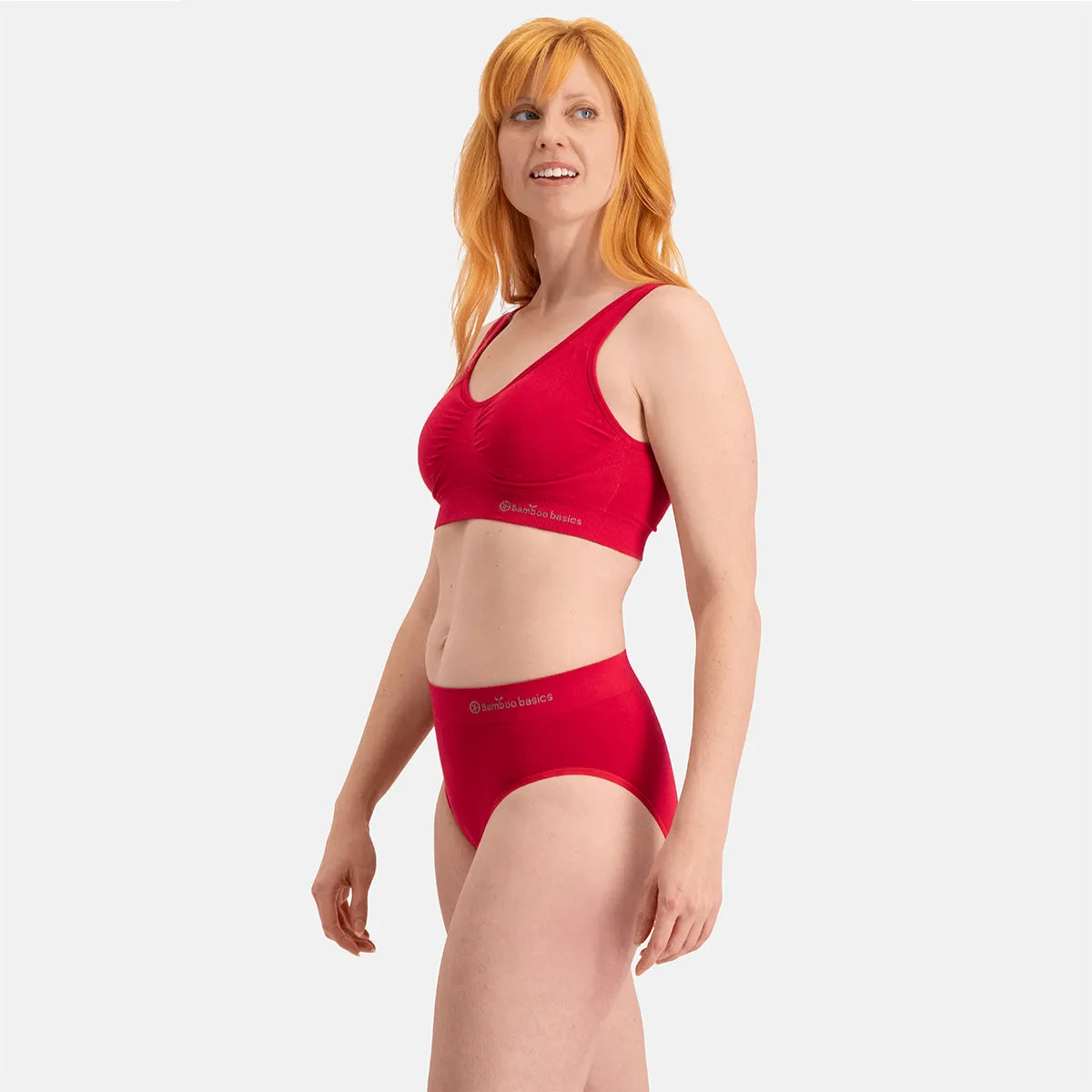 Seamless Full Briefs Belle (3-pack) - Rood