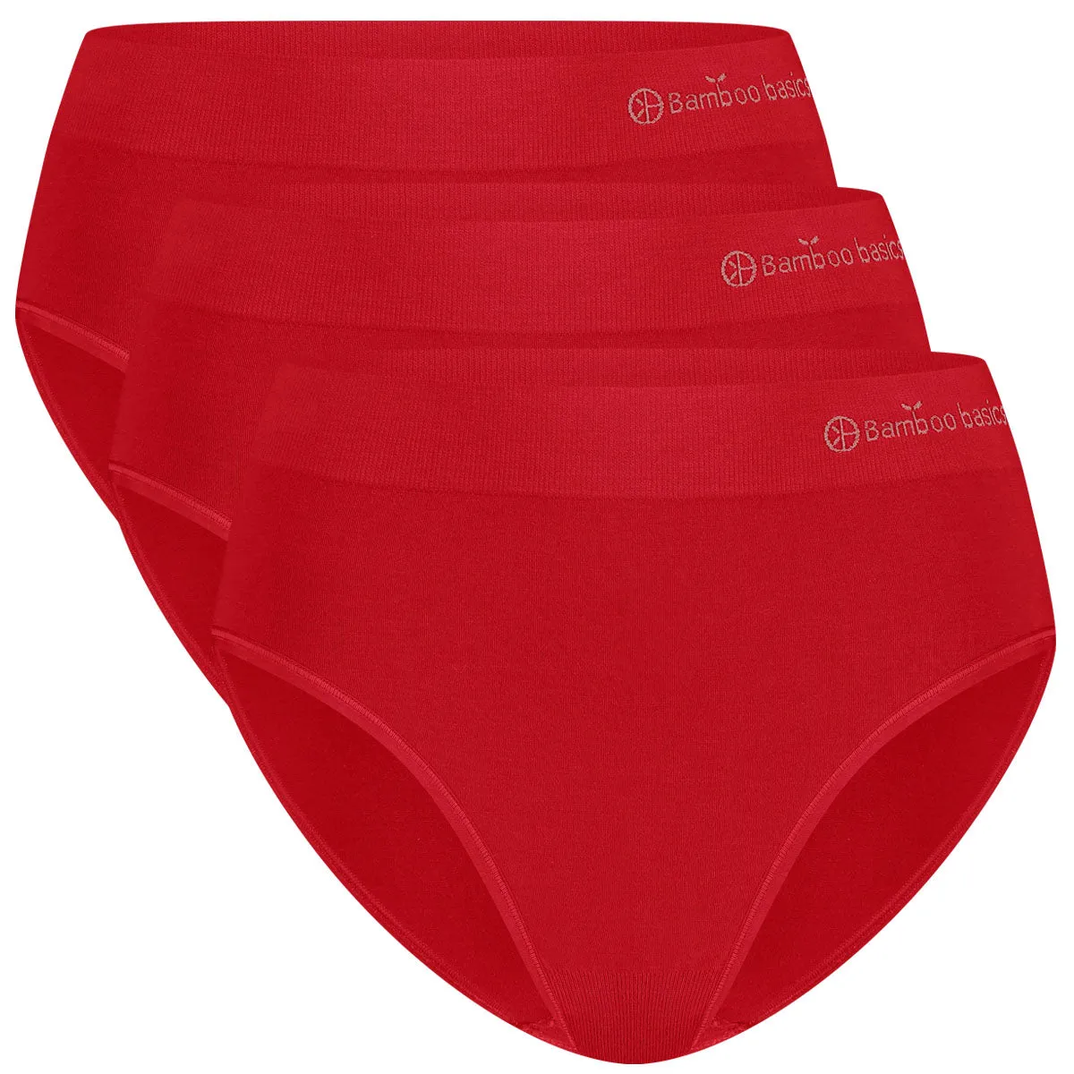 Seamless Full Briefs Belle (3-pack) - Rood