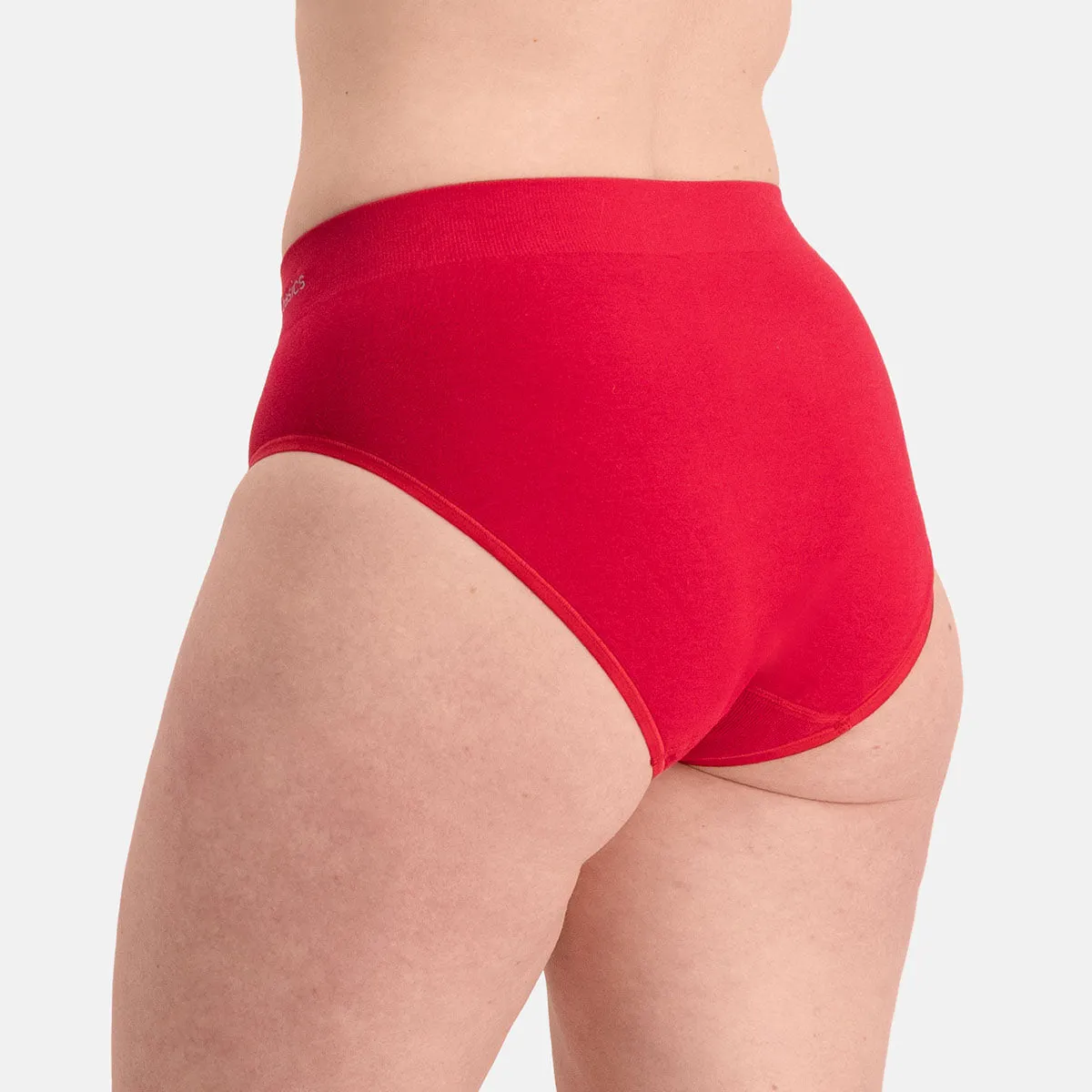 Seamless Full Briefs Belle (3-pack) - Rood