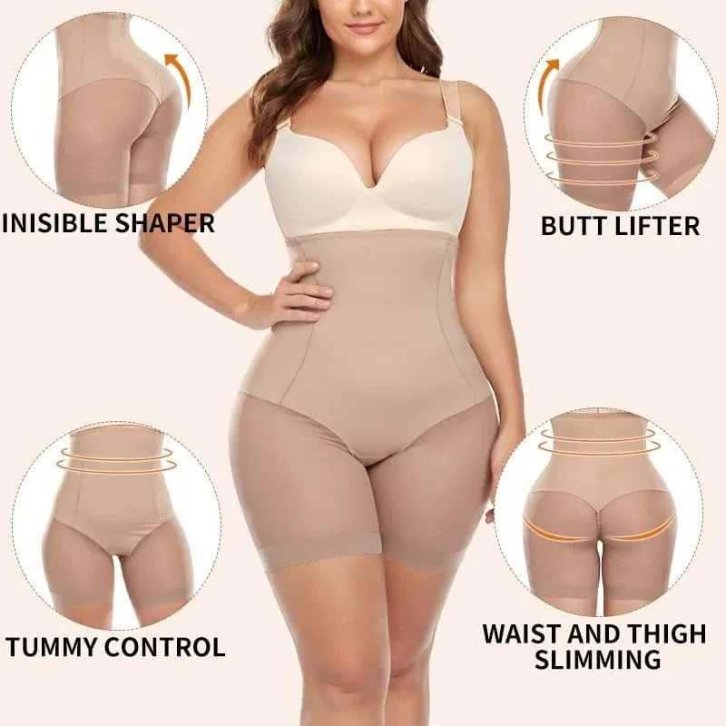 Seamless High Waisted Mesh Shapewear short