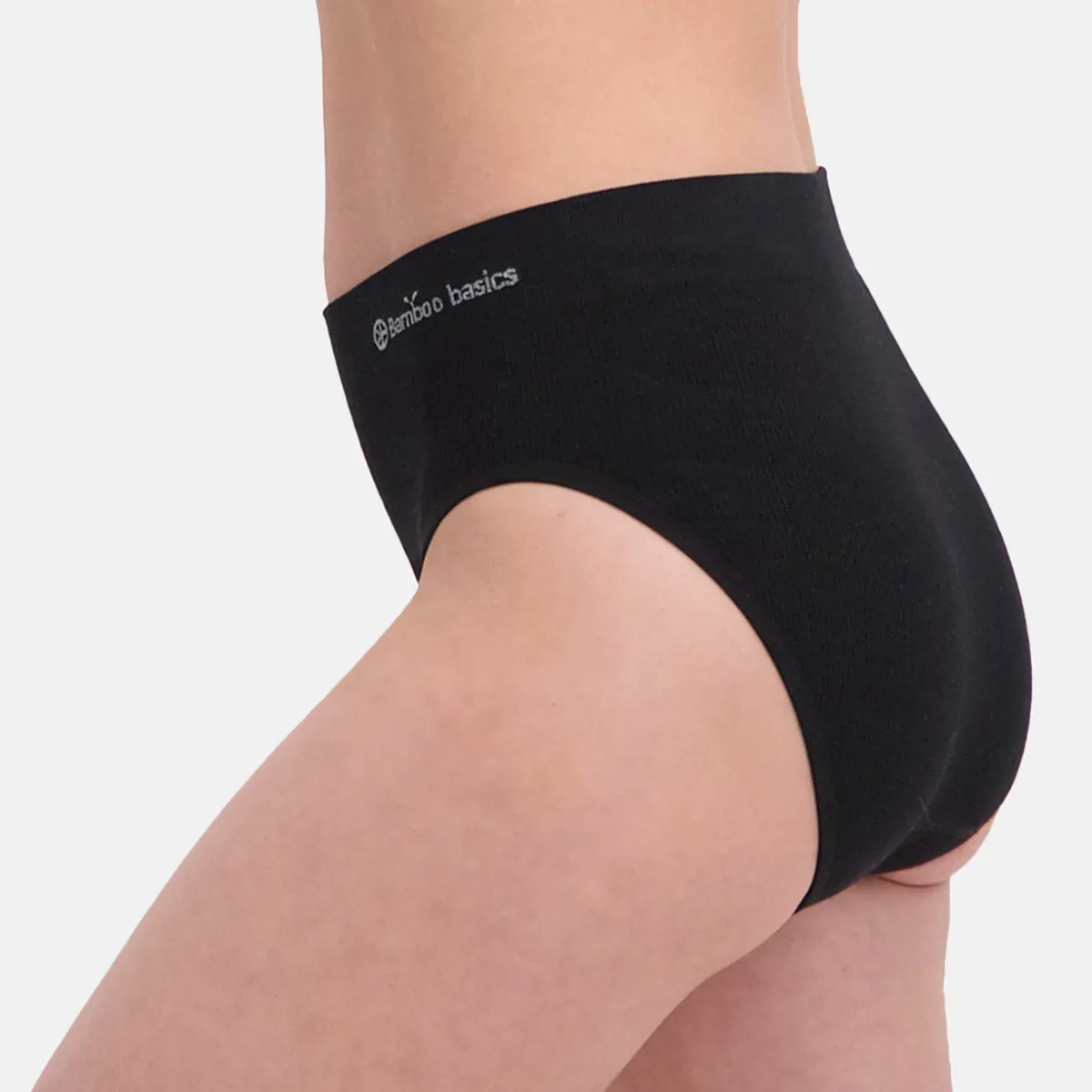 Seamless Rib Full Briefs Rosa (3-pack) - Zwart